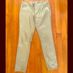 INC (Macys) Silver Metallic Jeans